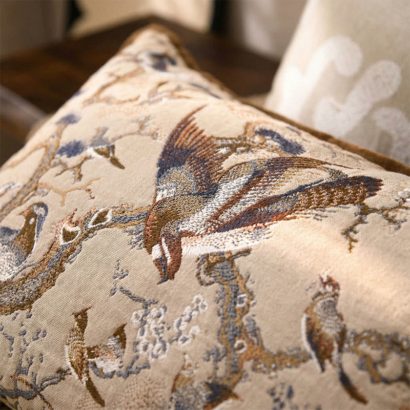 Federe jacquard con motivo Uccelli del Paradiso (2 pezzi) - image 1