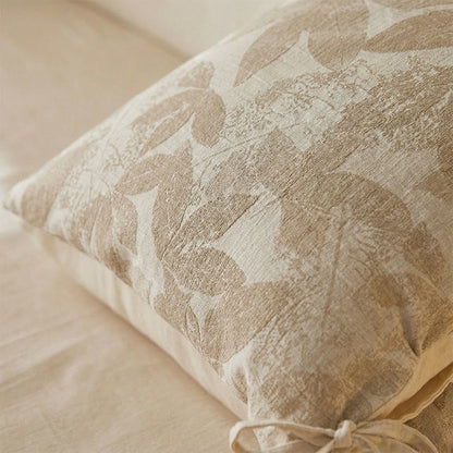 Federe jacquard con motivo a foglie botaniche (2 pezzi) - image 2