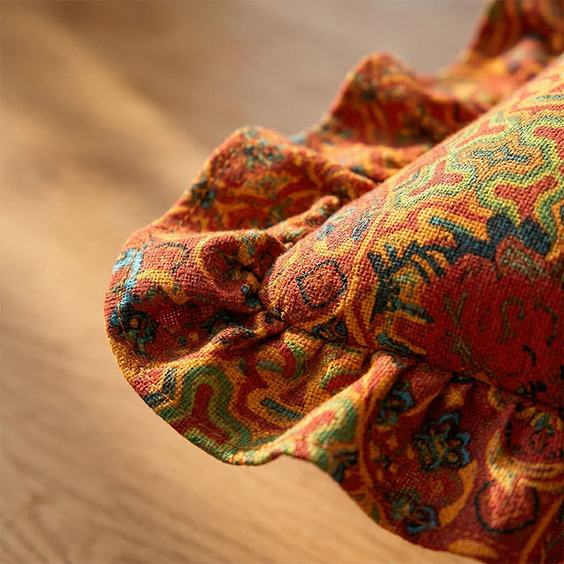 Cuscino decorativo con volant geometrici marocchini - image 1