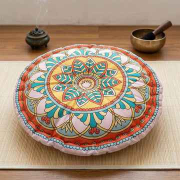 Cuscino decorativo Mandala Bohemien Floreale Rosa - Rosa - 45 cm x 45 cm x 8 cm - image 0