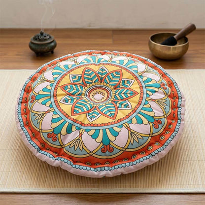 Cuscino decorativo Mandala Bohemien Floreale Rosa - Rosa - 45 cm x 45 cm x 8 cm - image 0