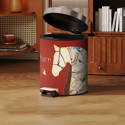 Cestino per rifiuti in pelle equestre con texture litchi - image 10