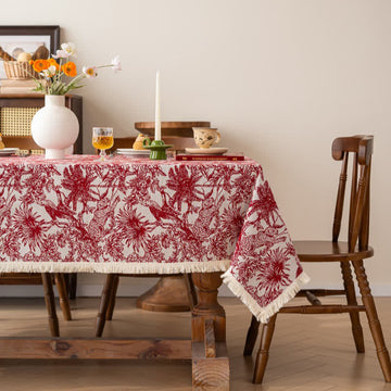 Tovaglia rettangolare con stampa giungla e leopardo - 140cm x 300cm - image 0