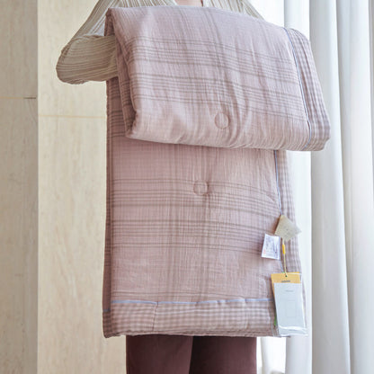 Set copriletto in puro cotone a quadretti - Rosa - Trapunte - Matrimoniale Grande - image 13