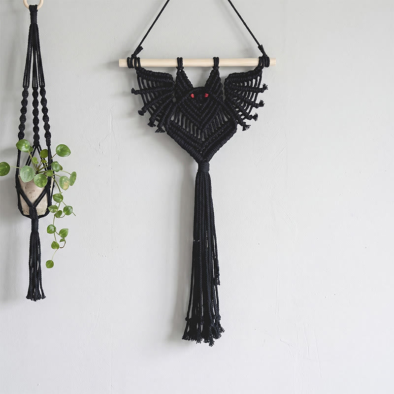 Appendi piante da parete a forma di pipistrello gotico - Nero - 30 cm x 50 cm - image 2