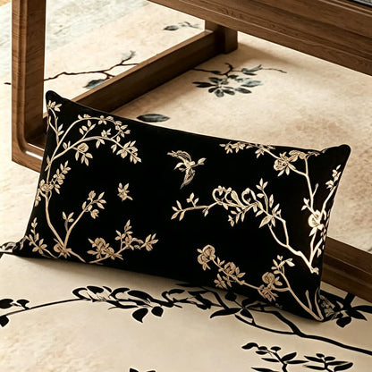 Fodera per divano vintage con motivo floreale e rami orientali. - Cuscino decorativo - 30cm x 50cm - image 6