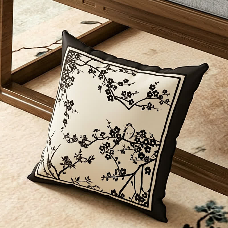 Fodera per divano vintage Plum Blossom - Cuscino decorativo - 45cm x 45cm - image 2