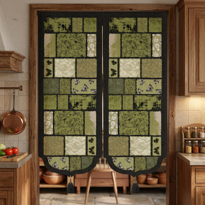 Tenda divisoria per porta in stile retrò con patchwork - image 3