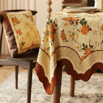 Tovaglia vintage in cotone e lino con stampa floreale "Mesinal Rose" - image 2
