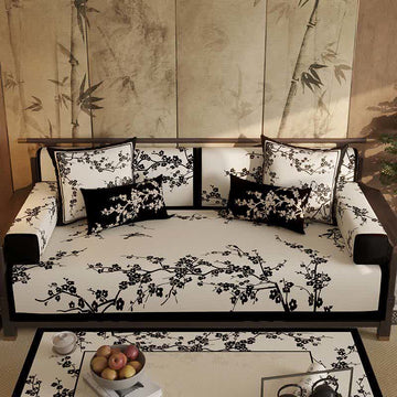 Fodera per divano vintage Plum Blossom - Protezione per divano - 110cm x 280cm - image 0