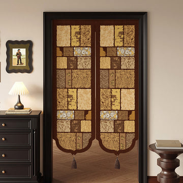 Tenda divisoria per porta in stile vintage effetto legno - image 0