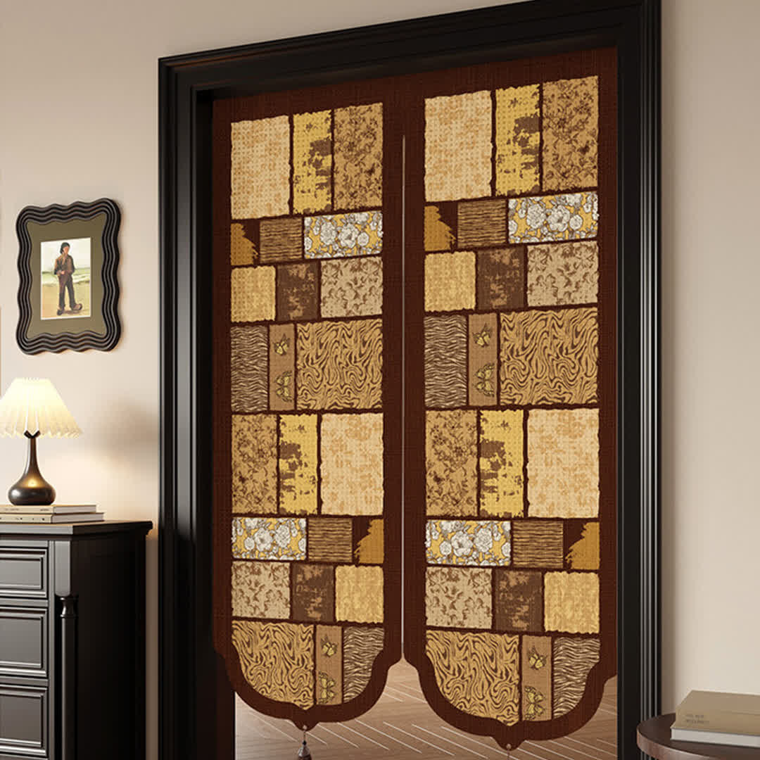 Tenda divisoria per porta in stile vintage effetto legno - image 3