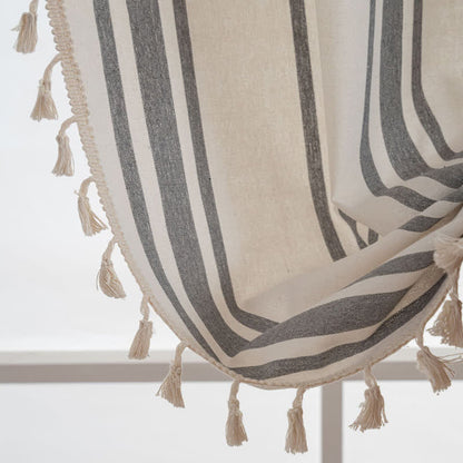 Tenda a nappe a righe grigie e bianche - image 6