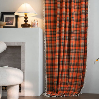 Tenda a nappe a quadri arancione acceso - image 3