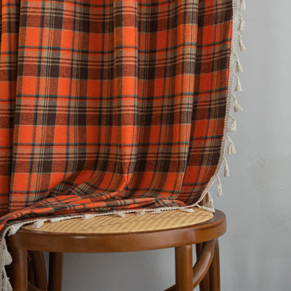 Tenda a nappe a quadri arancione acceso - image 8