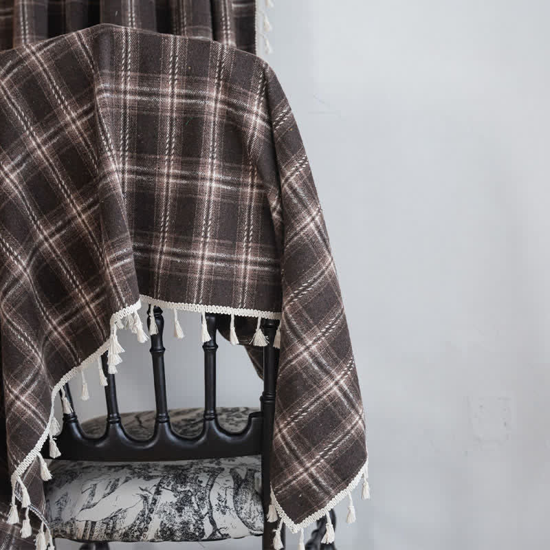 Tenda a quadri con nappe in stile vintage - image 11