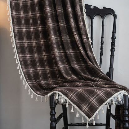 Tenda a quadri con nappe in stile vintage - image 3