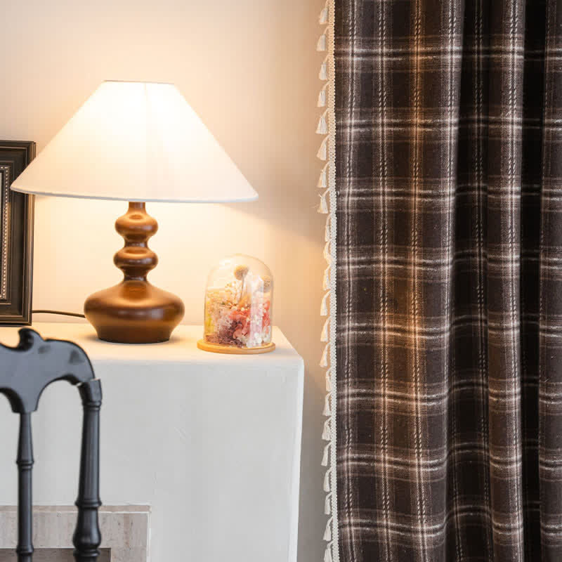 Tenda a quadri con nappe in stile vintage - image 7