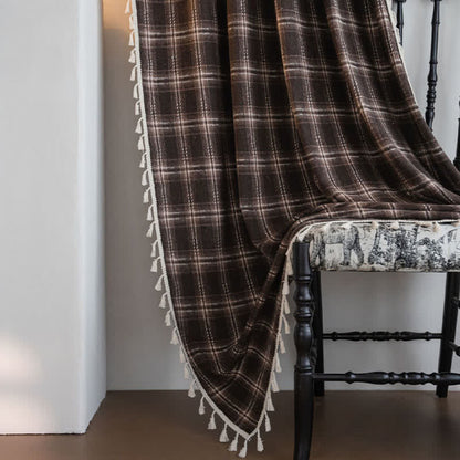 Tenda a quadri con nappe in stile vintage - image 8