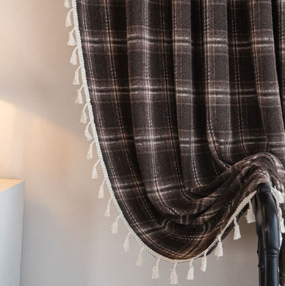 Tenda a quadri con nappe in stile vintage - image 6