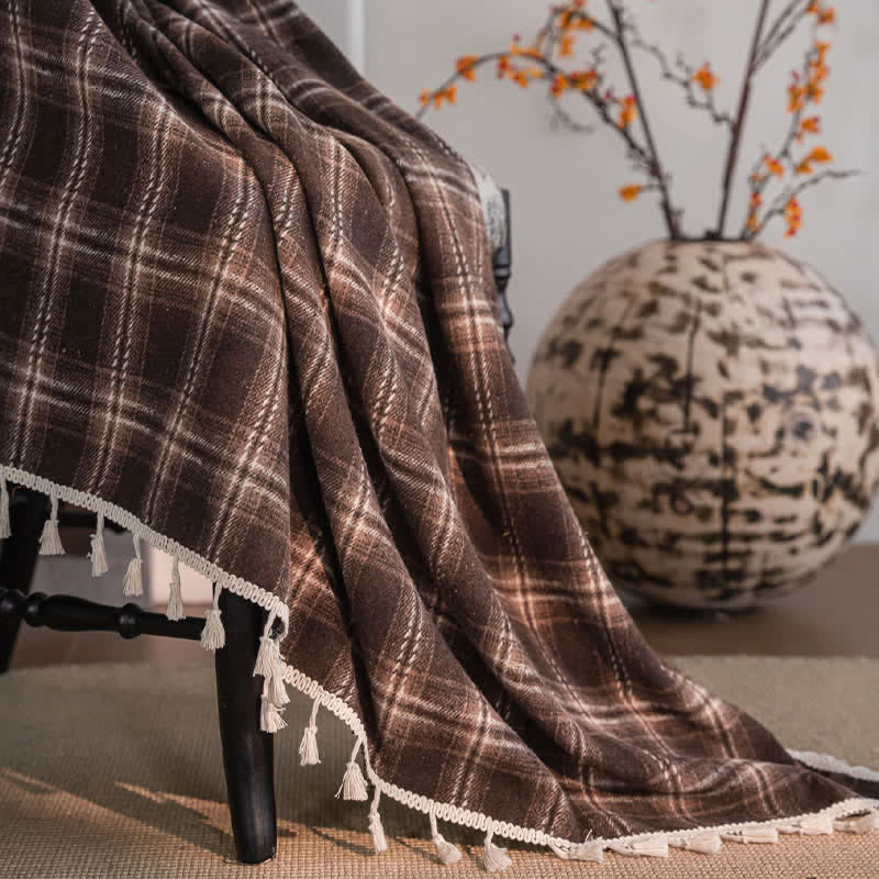 Tenda a quadri con nappe in stile vintage - image 12