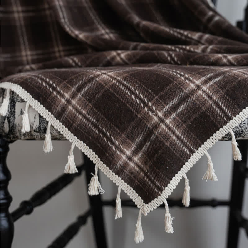 Tenda a quadri con nappe in stile vintage - image 13
