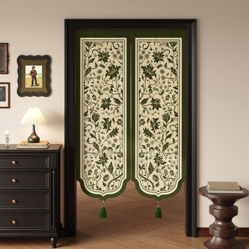 Tenda divisoria per porta con motivo floreale vintage - 100cm*140cm - image 0