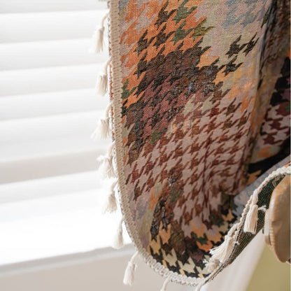 Tenda jacquard a pied de poule colorata con nappe - image 2