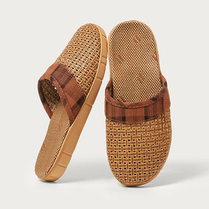 Pantofole da interno in rattan antiodore - Vino - 3XL - image 3