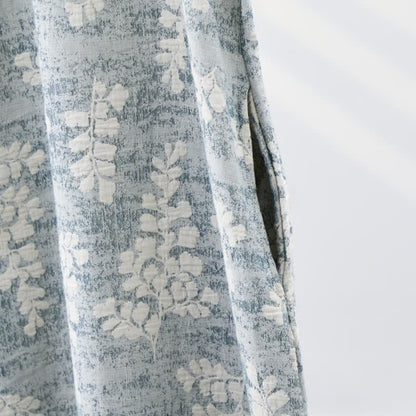 Elegante camicia da notte senza maniche in puro cotone con stampa botanica. - image 7