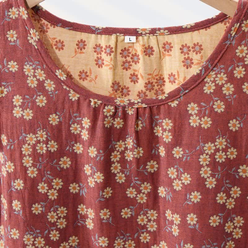 Camicia da notte senza maniche in puro cotone Country Daisy - image 17