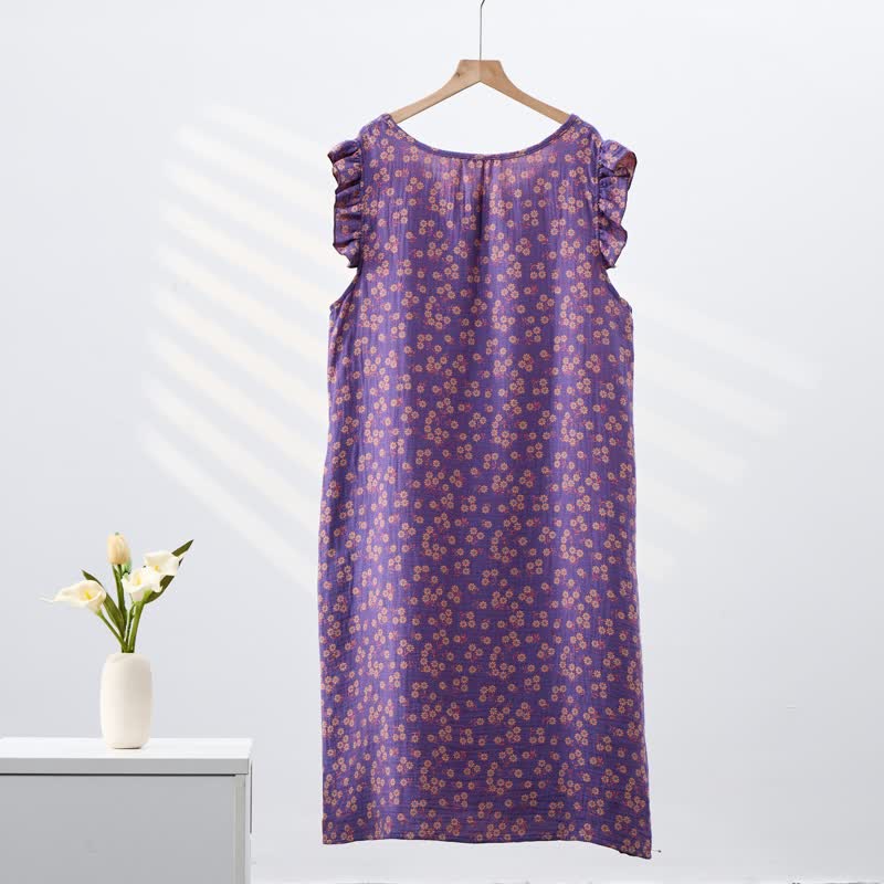 Camicia da notte senza maniche in puro cotone Country Daisy - image 3