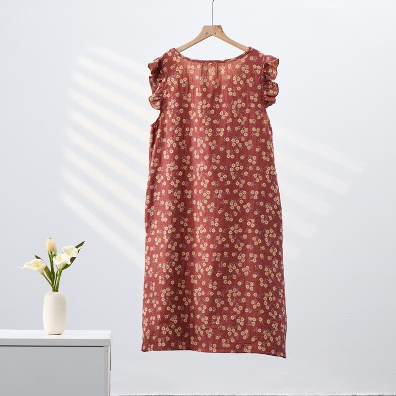 Camicia da notte senza maniche in puro cotone Country Daisy - image 13