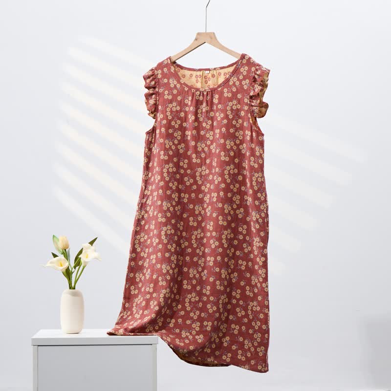 Camicia da notte senza maniche in puro cotone Country Daisy - image 12