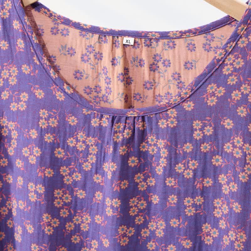 Camicia da notte senza maniche in puro cotone Country Daisy - image 6