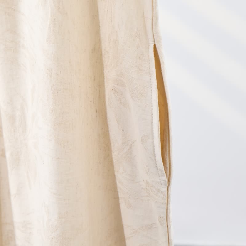 Camicia da notte senza maniche in puro cotone, stile minimalista - image 8
