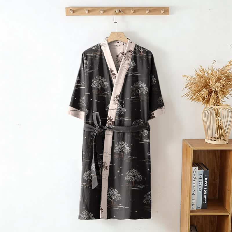 Kimono unisex in cotone color antracite - image 2
