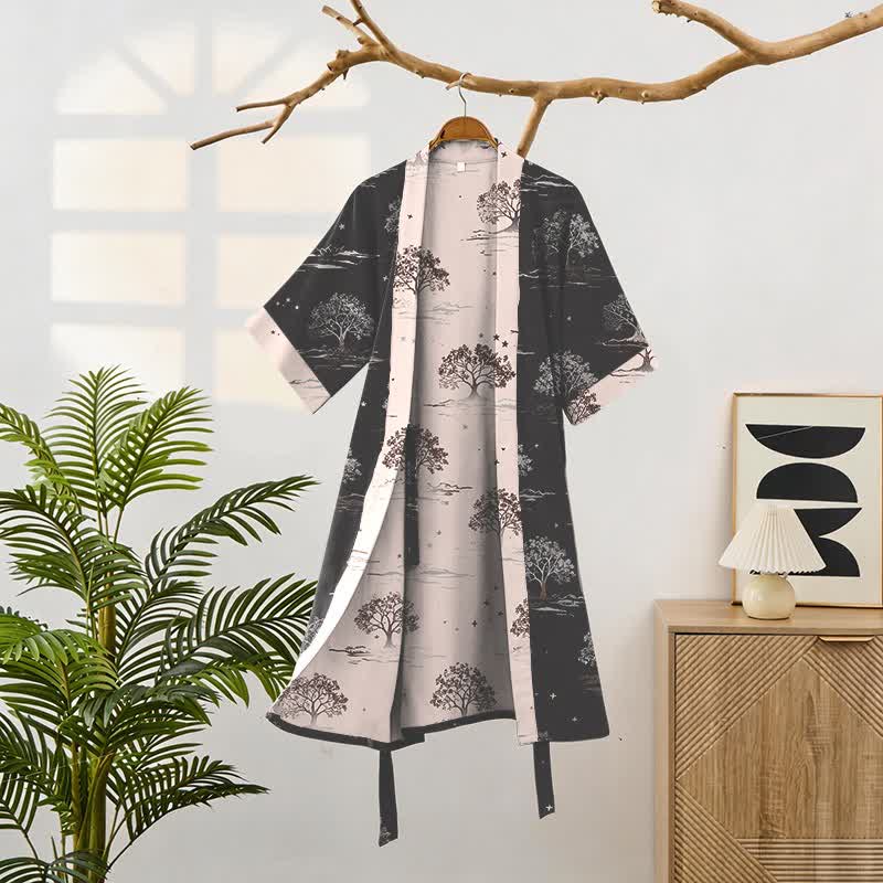 Kimono unisex in cotone color antracite - image 1