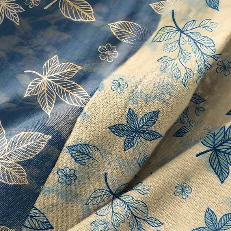 Kimono unisex in cotone con motivo a foglia d'acero - image 5