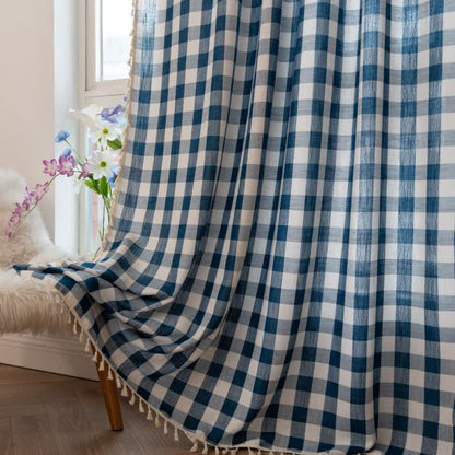 Tenda a griglia in stile rustico con nappe - image 20