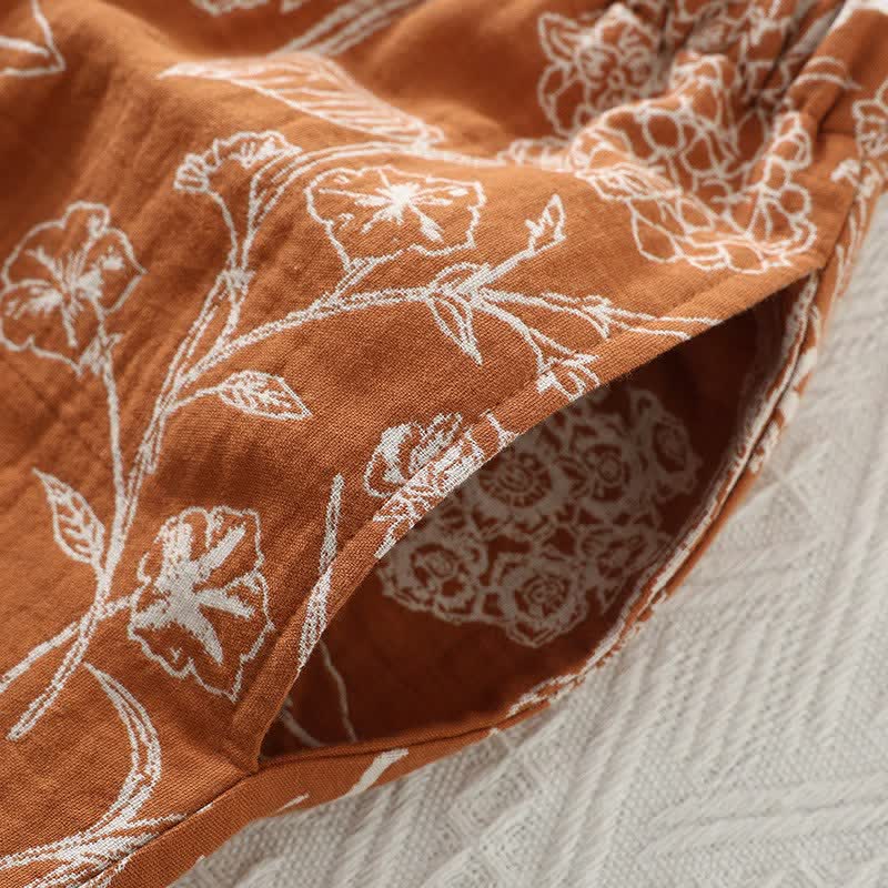 Set pigiama a 3 pezzi in puro cotone con fantasia floreale - image 8