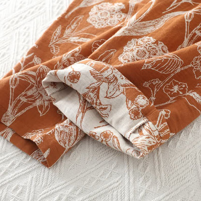 Set pigiama a 3 pezzi in puro cotone con fantasia floreale - image 9