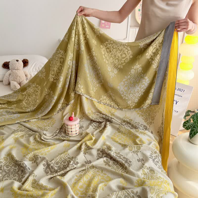 Coperta estiva in fibra di bambù con motivo vintage - image 5