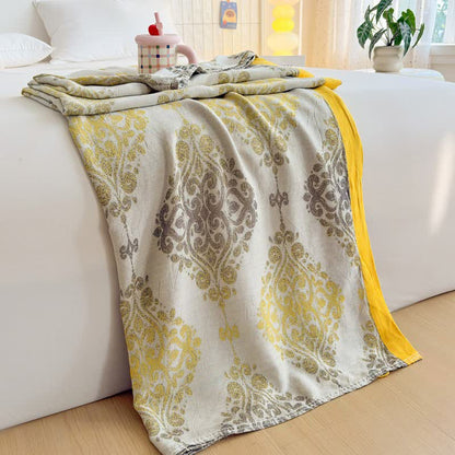 Coperta estiva in fibra di bambù con motivo vintage - 200cm x 230cm - image 0