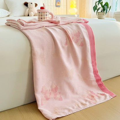 Coperta estiva artistica in fibra di bambù con motivo a farfalla - 200cm x 230cm - image 0
