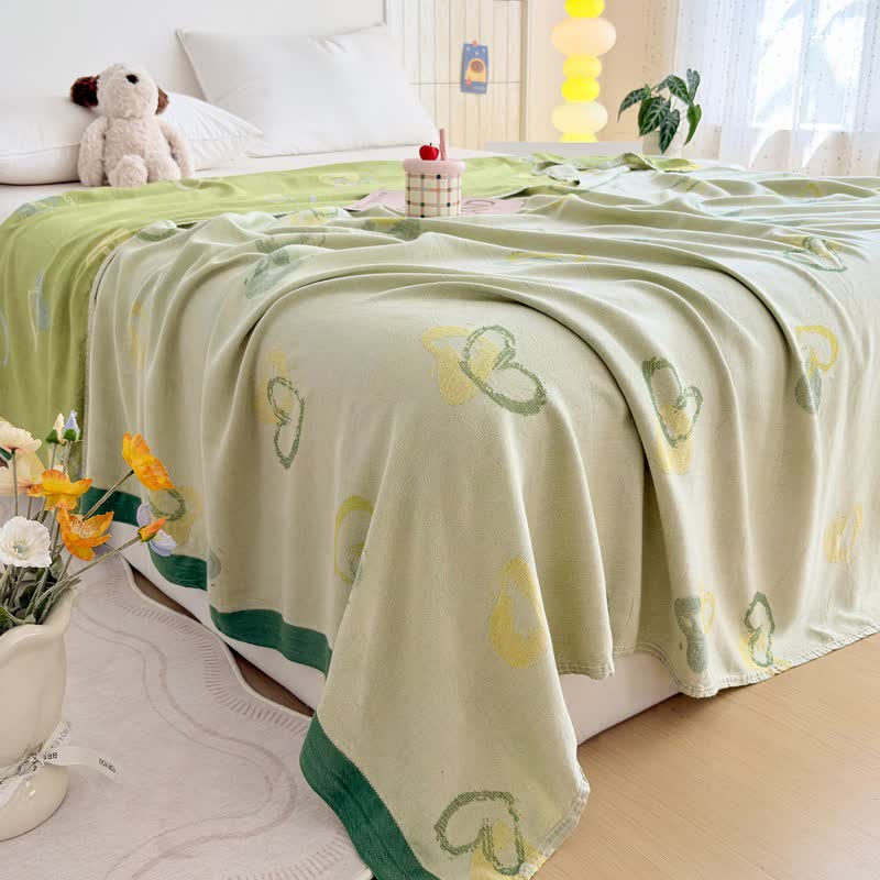 Coperta estiva in fibra di bambù Green Heart - image 1