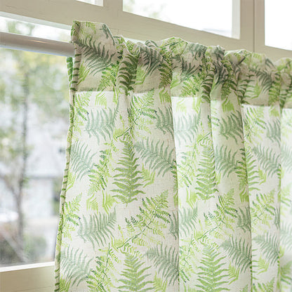 Tenda da cucina in stile scandinavo con motivo a felci - image 4