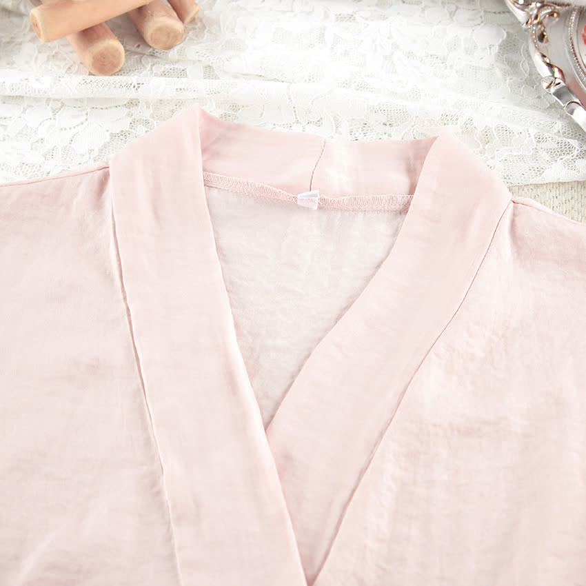 Completo kimono color rosa cipria - image 5