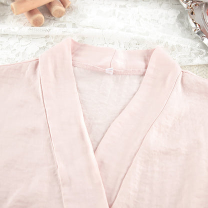 Completo kimono color rosa cipria - image 5