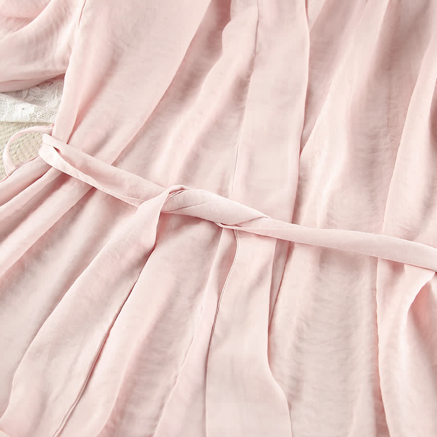 Completo kimono color rosa cipria - image 6